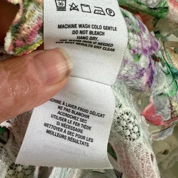 Anthropologie inari fiore floral cut out tank top sleeveless medium colorful - Picture 11 of 16